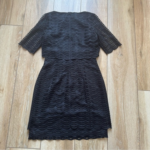 Lauren by Ralph Lauren Black Tiered Eyelet Lace Lined Dress - Picture 5 of 5